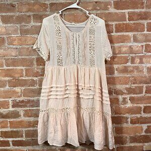 Cute Lace Pink Dress